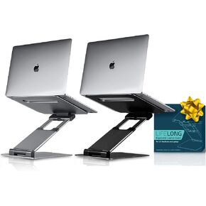 Ergonomic Laptop Stand for Desk, Adjustable Height Up to 20", Laptop Riser Portable Computer, Laptop Stands, Fits All MacBook, Laptops 10 15 17 Inches, Laptop Holder Desk Stand, Gift for Men Women