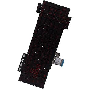 Deal4GO Backlit Keyboard Replacement for ASUS TUF Gaming FX505 FX504 FX705 FX95 FX80 FX86 FX505DT-AH51 FX705DT - RED, 15.6-inch