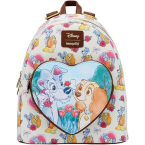 Loungefly Disney Lady And The Tramp Hearts & Roses Mini Backpack BROWN NONE