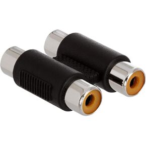 CMPLE - 2 -RCA JACK إلى 2 -RCA Jack Acpler - أنثى مزدوجة إلى محول نجار RCA الإناث - موصل كابل RCA AV المزدوج
