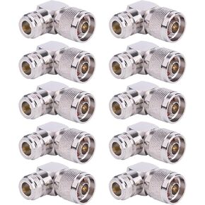 2 Pack N Type Connector Adapter Right Angle Coax Connectors 90 Degree N Male to N Female Connector