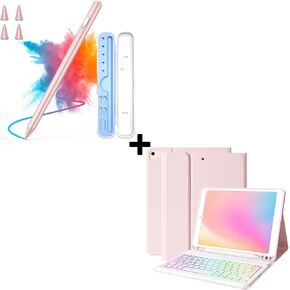 MORECOO for Backlit iPad 9th Generation Case with Keyboard & Stylus Pen for iPad
