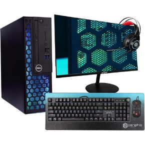 BlairTech RGB Gaming PC Bundle | Intel Core i5-8500 + GeForce GT 1030 2GB GPU | 16GB DDR4 RAM | 1TB SSD | Internal Wi-Fi + Bluetooth | Win 11 Pro | New 24" LCD Monitor + Desktop Computer Kit