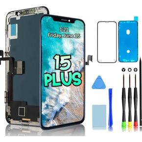 for iPhone 15 Plus Screen Replacement, 3D Touch LCD Digitizer Screen Digitizer Touch Repair Part with Repair Tools Kit and Screen Protector