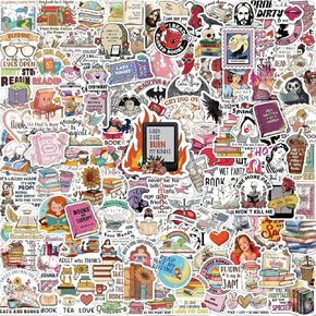 192 PCS Reading Stickers for Kindle, Bookish Booktok Spicy Dark Romance Book Sticker Pack for Phone Case IPad Laptop Waterproof Cute Decal Vinyl Gifts Lovers Girls Adults