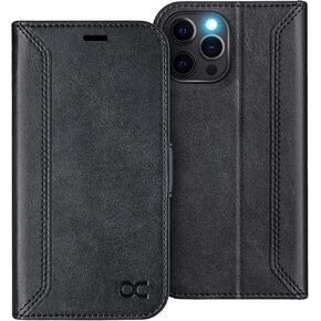 OCASE Compatible with iPhone 14 Pro Max Wallet Case, PU Leather Flip Folio Case with Card Holders RFID Blocking Stand [Shockproof TPU Inner Shell] Phone Cover 6.7 Inch 2022（Black）