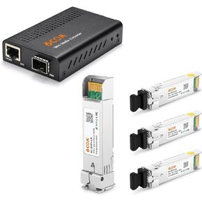 4Pack 10GBase-LR SFP+ Transceiver & Mini 10G Ethernet Network Media Converter