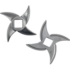 #12 Meat Grinder Blade Stainless Steel Knife Cutter Replacement, Please check the size and shape(2 pc)