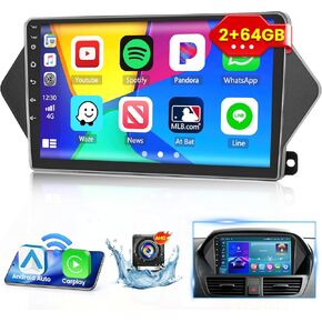 [2+64GB] Inefala Android 13 Car Stereo for Honda Acura MDX 2007-2013 with Wireless CarPlay Android Auto, 9 Inch HD Touchscreen Radio with GPS WiFi Bluetooth FM/RDS SWC Backup Camera MIC