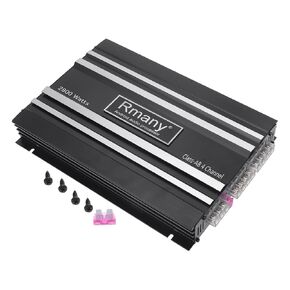 4 Channel Car Amplifier 2800W Black Metal Plastic 12V DC 1 Pcs