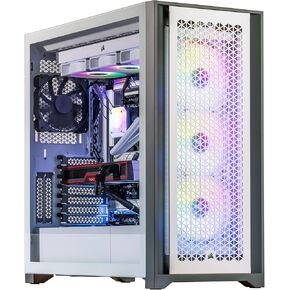 Velztorm White Aciex Custom Built Gaming Desktop PC (Intel i9-14900K, Radeon RX 9070 XT, 64GB DDR5, 2TB PCIe SSD + 6TB HDD, RGB Fans, 360mm AIO, 1000W PSU, WiFi 6, Bluetooth 5.2, RJ-45, Win 11 Home)