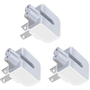 3-Pack Power Adapter Plug Duck Head Wall Adapter,US Standard Plug Duck Head Compatible with Mac Book/Phone/i Pod/i Book Power Adapter (White)