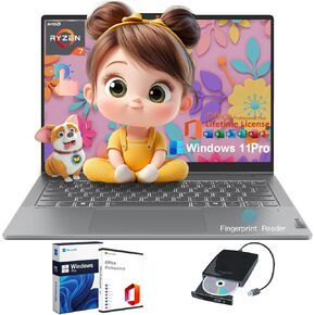 Lenovo IdeaPad 2-in-1 Business Laptop - w/Free DVD Drive, Office Lifetime • 14" FHD Touchscreen Display • Intel 7 150U • Fingerprint • Backlit KB • Webcam, Win 11 Pro (16GB RAM | 2TB SSD)