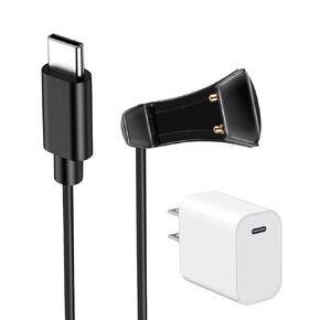Audio Sunglass Charging Cable + Charger, Replacement USB Charging Cable, Compatible with Ray-Ban Meta Wayfarer/Skyler/Headliner Sport Sunglasses, 4.9ft 150cm Black - Audio Sunglass Accessories
