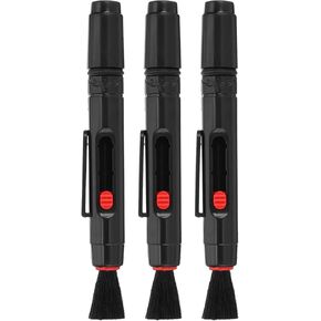 PATIKIL Camera Dusting Brush, Multifunction Cleaning Brush Keyboard Lens Pen Screen Lens Cleaner for Vinyl Records, LP Scan, SLR & Computer Screens,3 Pcs Red