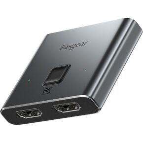 Fasgear HDMI 2.1 Switch HDMI Splitter Directional 2 in 1 Out 8K@60Hz/4K@120Hz HDMI Switcher Adapter for TV Compatible for X-Box PS5 Gaming Consoles Roku Fire Stick Projectors Monitors Laptops
