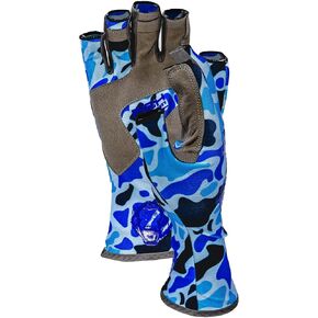 Fish Monkey SPF 50+ Four Way Stretch Quick Dry Breathable Half Finger Second Skin Fit Fishing Guide Gloves Superior Non Slip Grip for Men and Women