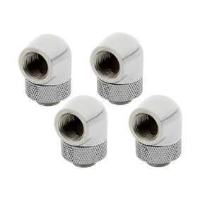 XSPC G1/4" 90 Degree Rotary Fitting V2, Chrome, 4-Pack