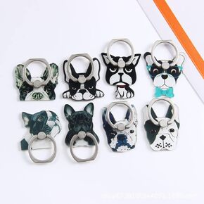 8 PCS Cute Dog Cell Phone Ring Holder Stand Adjustable Universal Rotates 360° and Swivels180° Finger Alloy Ring Holder for iPhone