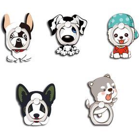 Cute Dog Cell Phone Ring Holder Stand Adjustable Universal Finger Alloy Ring Holder for iPhone