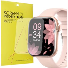 Compatible for AooDen P45 Smart Watch Screen Protector, [6 Pack] Lamshaw Premium High Definition Ultra HD Film Compatible with AooDen P45 1.8'' Smart Watch (6 pack)
