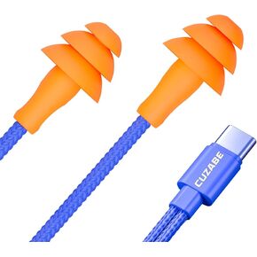 Ear Plug Headphones for Work, Wired Earplug Headphones USB Type C, Noise Isolating Work Earbuds for Noise Reduction Motorcycle Riding Construction