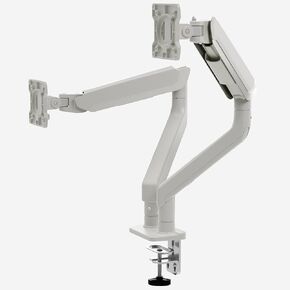 MOTTAL WHITE DUAL MOUNTION لشاشات 17-45 ، حمولة كحد أقصى 33 رطلاً ، كل منها ، Full Motion قابل للتعديل VESA 75/100