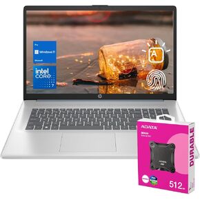 HP 2025 Essential Laptop, 17.3" FHD, Intel Core 7 150U (Beats I7 1335U), 32GB RAM, 2TB SSD, Fingerprint Reader, Backlit Keyboard, Wi-Fi 6, Win 11 Pro, Blue, Bundle with ADATA 512 External SSD