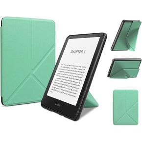 Case for 7 Inch Kindle Paperwhite 12th Gen 2024 and Kindle Colorsoft Signature Edition, Slim Light Shell Cover for All-New Kindle Paperwhite with Auto Wake/Sleep & Multi-Viewing Angles,Green