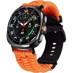 BINLUN Watch Bands Compatible with Samsung Galaxy Watch Ultra 47mm Smartwatch Replacement Band Braided 550 Paracord Nylon Sport Strap for Men Women