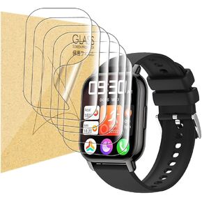 LYSANDRA Compatible for Popglory P66 Smart Watch 1.85", [6 Pack] Full Coverage TPU Clear Film Compatible for Popglory P66 Smart Watch 1.85" Smartwatch [6 Pack]