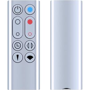 New Replace Remote Control for Dyson Pure Hot+Cool Fan Purifying Heater HP00 HP01, Part NO.967197-13 (Silver)