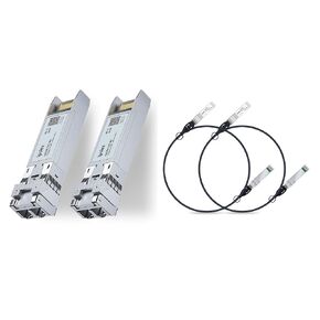 ipolex 2 Pack 10G SFP+ Copper Cable, SFP+ DAC, 1 Meter and 2 Pack 10Gb 850nm Multimode LC SFP Module
