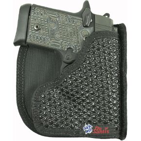 DeSantis Super Fly Pocket Holster - Pocket Gun Holster, Compatible with Kahr P380, SIG P938, Beretta Pico, Kimber Micro 9, Micro 9 w/ CT Grips, EVO SP, Springfield 911 9mm - Ambidextrous, Black