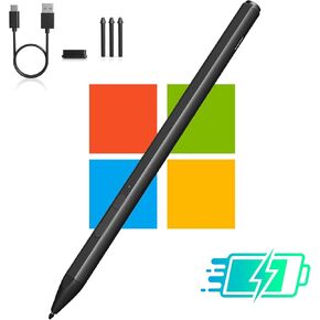 Stylus Pen for Microsoft Surface Pro 11/10/9/8/X/7/6/5/4/3, Surface Go 4/3/2/1, Surface Laptop1-6/Studio/Book 3/2, Surface Pen with Palm Rejection, 4096 Levels Pressure, Tilt Function, Smooth Writing
