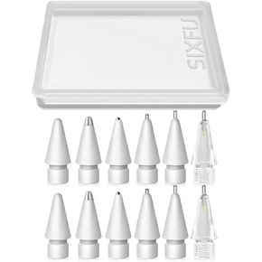 Replacement Pencil Tips for Apple Pencil, Durable Pencil Nibs Set for Apple Pencil Tip(12 PCS)