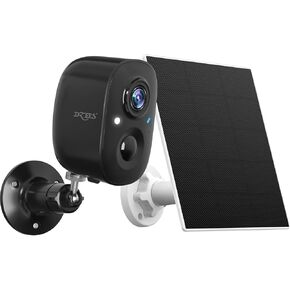 Dzees Security Cameras Wireless Outdoor - Solar Camera Outdoor Wireless for Home Security WiFi Camera Surveillance Indoor System Kit Motion Sensor Alarm Floodlight Night Vision IP66 Waterproof