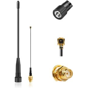 Meshtastic High Gain 915MHz LoRa Whip Antenna, 17cm 10dBi Long Range SMA Male Omni Antenna for ESP32 LoRa V3 RAK Development Board 915MHz LoRa Module with 10cm IPEX Extension Cable, Slinkdsco