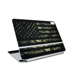 Carbon Fiber Skin Compatible With Apple Magic Keyboard for iPad Air 13-inch (M3) 2025 - American Camo - Premium 3M Vinyl Protective Wrap Decal Cover - Easy To Apply | Crafted in the USA by MightySkins
