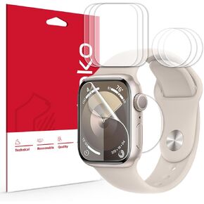 skoko [3+3 PCS Back & Screen Protector compatible with Apple Watch 10 46mm, Full Coverage, Easy Installation, Flexible Film, Anti Scratch, Heart Rate Sensor Protective Film