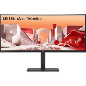 LG 34U65ZA-B UltraWide 34-Inch 3800R Curved Monitor QHD (3440 x 1440) IPS, 3800R Curvature, HDR10, HDMI, DisplayPort, USB Type-C 90W PD, Built-in Speaker, Tilt/Height/Swivel Stand, Black