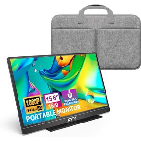 KYY 15.6" Portable Monitor (K3-2) and Travel Bag