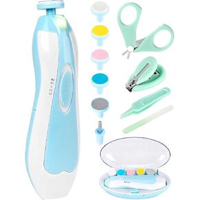 Baby Nail Trimmer Electric, Baby Nail Clippers Safe Baby Nail File Kit Manicure Set, Trim Polish Grooming Kit for Newborn Infant Toddlers or Adults