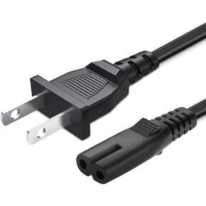 بالنسبة إلى Samsung TV Power Cord 2 Prong AC Power Cable استبدال Samsung 32 43 50 55 65 70 75 85 بوصة Smart Power Cord لـ LG TCL Sony Insignia Hisense Apple TV Cord (10 أقدام)