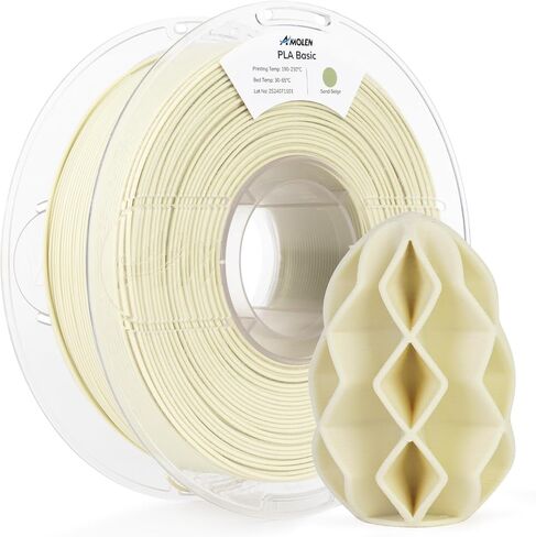 AMOLEN 3D Printer Filament PLA, 1.75mm PLA Filament Paper White PLA, 1KG/2.2lb, Dimensional Accuracy +/- 0.02 mm, Smooth & Non-Tangle, Fits for Most FDM 3D Printer, Supporting Up to 500mm/s in Saudi Arabia
