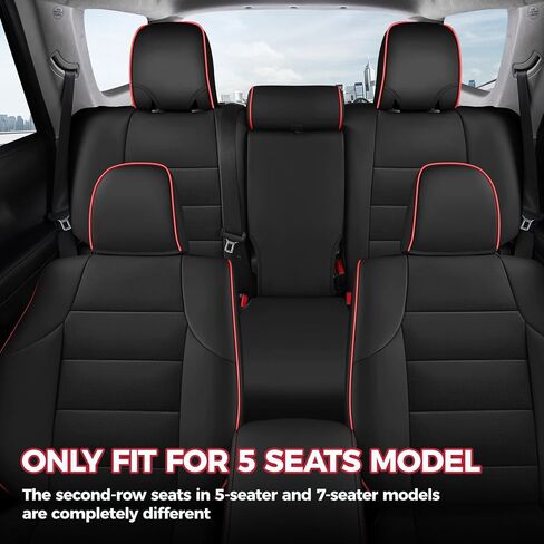 FREESOO for Toyota 4Runner Seat Covers 2011-2024, Custom Fit Car Seat Covers Front Seats, Luxury Leather Seat Covers for Cars SUV, Waterproof Car Seat Cover Cushion Protector Accessories, Black in Saudi Arabia