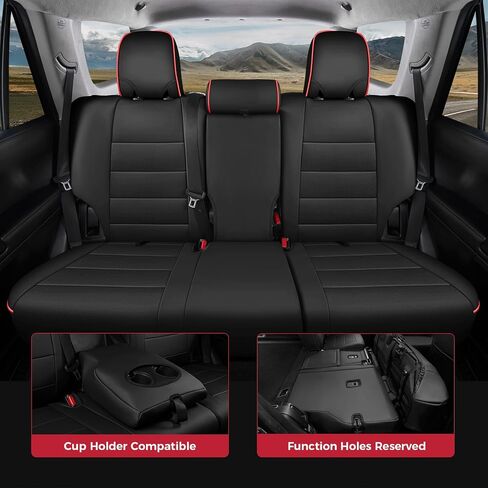FREESOO for Toyota 4Runner Seat Covers 2011-2024, Custom Fit Car Seat Covers Front Seats, Luxury Leather Seat Covers for Cars SUV, Waterproof Car Seat Cover Cushion Protector Accessories, Black in Saudi Arabia