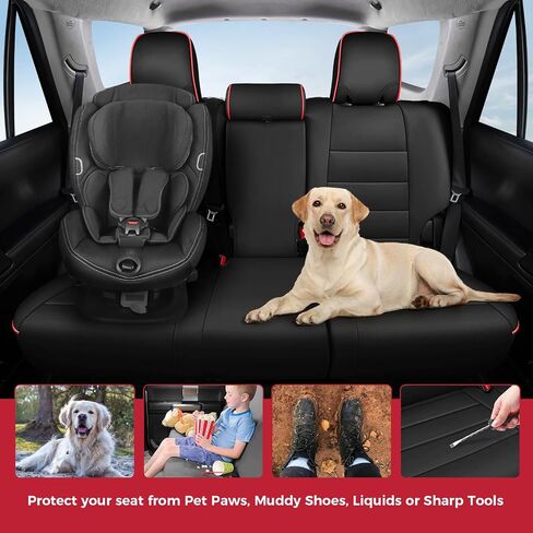 FREESOO for Toyota 4Runner Seat Covers 2011-2024, Custom Fit Car Seat Covers Front Seats, Luxury Leather Seat Covers for Cars SUV, Waterproof Car Seat Cover Cushion Protector Accessories, Black in Saudi Arabia
