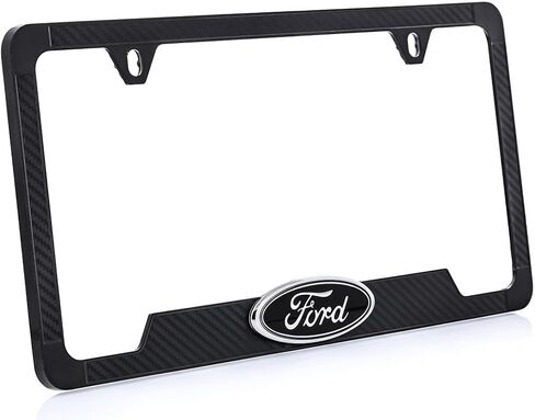 فورد 3D شارة شعار أسود ABS البلاستيك إطار لوحة الترخيص حامل 2 حفرة in Kuwait