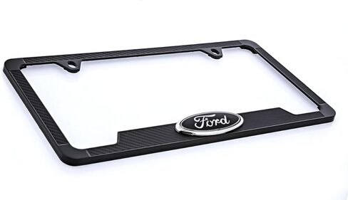 فورد 3D شارة شعار أسود ABS البلاستيك إطار لوحة الترخيص حامل 2 حفرة in Kuwait